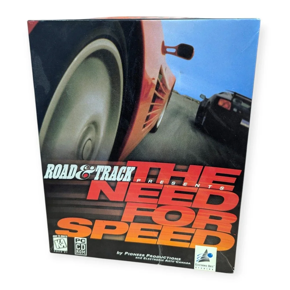Road & Track Presents The Need for Speed PC CD-ROM Big Box 1995 Vintage EA CIB